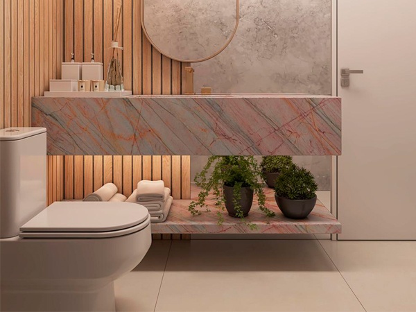 Baño Aurora Borealis 2 Mármol y granito